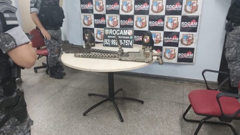 Justiça do AM decreta prisão de PM flagrado com metralhadoras antiaéreas